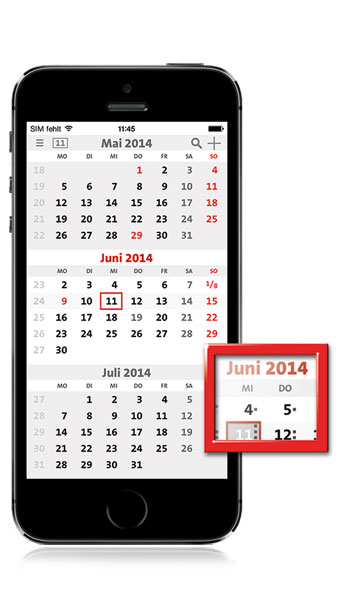 De eerste mobiele 3-maandskalender